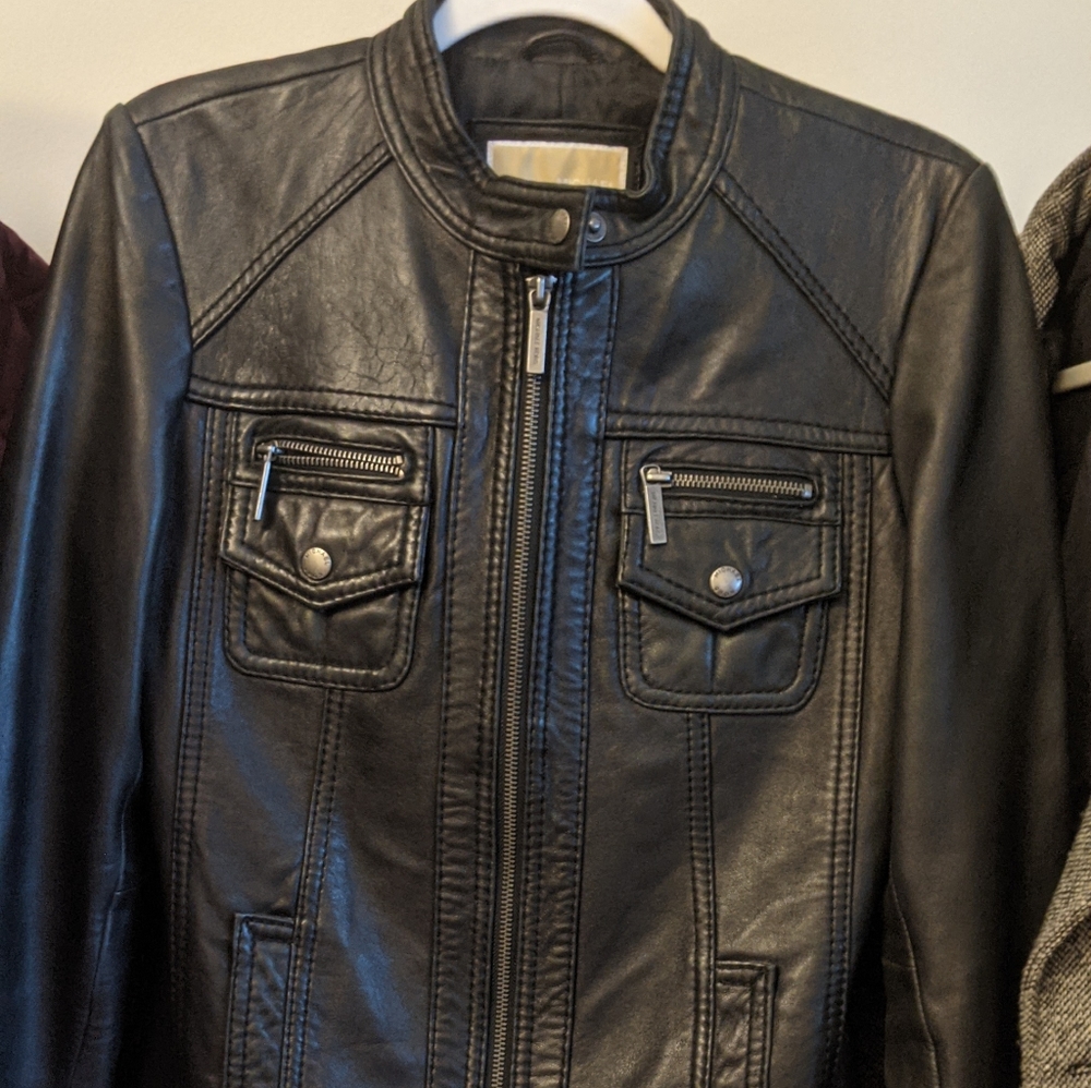 Michael kors leather jacket